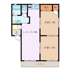 中川原駅 徒歩35分 1階の物件間取画像